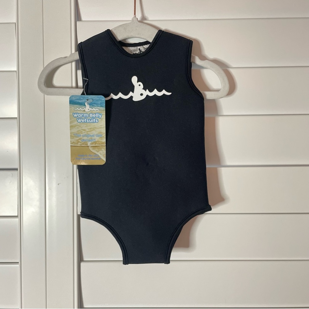Warm Belly Wetsuits Baby Sleeveless Wetsuit Black White Size 6 months